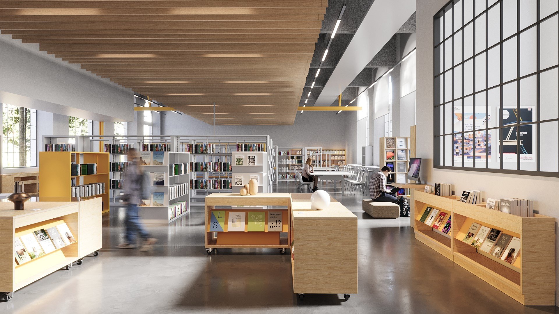 MEDIATHEQUE – MATERIAUTHEQUE ET CINEMA DE PLEIN AIR – RÉHABILITATION D’UNE HALLE EXISTANTE CLASSEE MONUMENT HISTORIQUE
